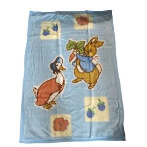 Crown Crafts Beatrix Potter Peter Rabbit Luxury Plush Fleece Baby Blanket 2001